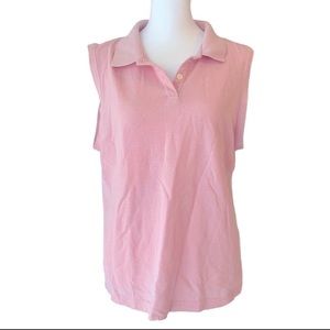 Vintage L.L. Bean Light Pink Polo Tank 💕